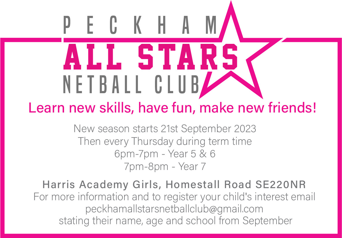 All Stars Netball leaflet